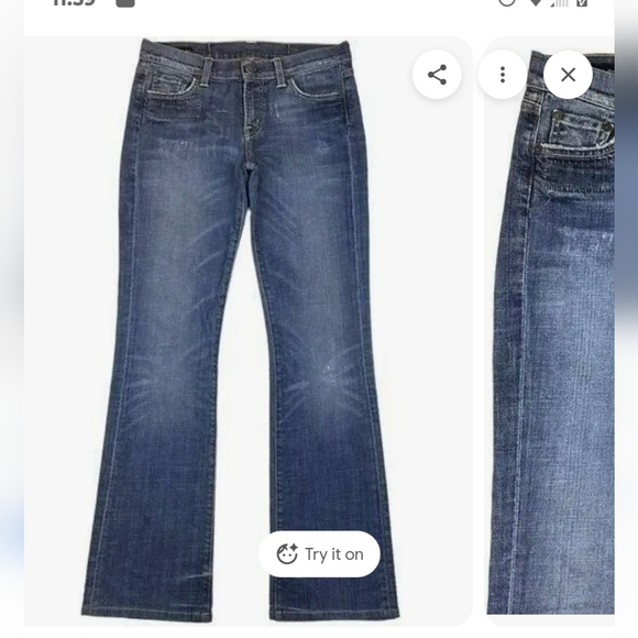 Citizens Of Humanity Boho Number 111 Stretch Low Waist Bootcut Jeans Size 27 - Picture 3 of 9